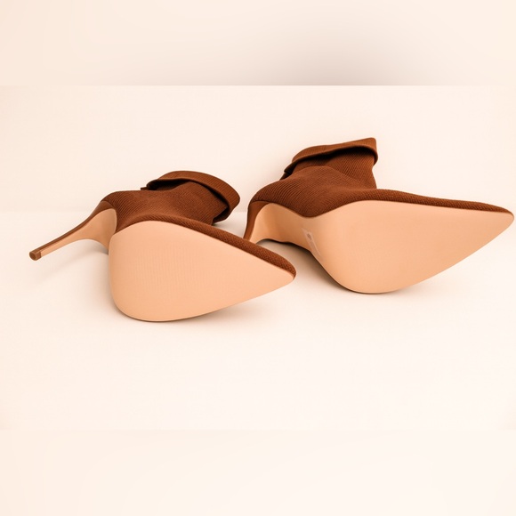 New - Pointed Toe Boots, Stiletto Heel, Fold-Over Cuff | Size 8 - Picture 7 of 7